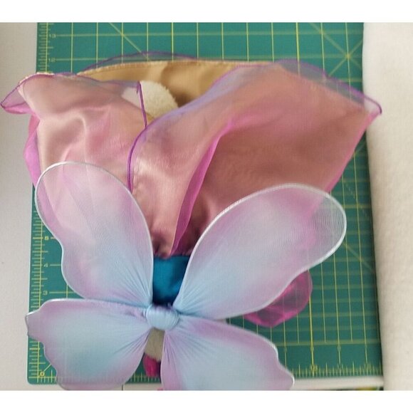 TB Toy Trading Co white Fairy‎ Dress Teddy Bear Floral crown winged 13" - Picture 10 of 11